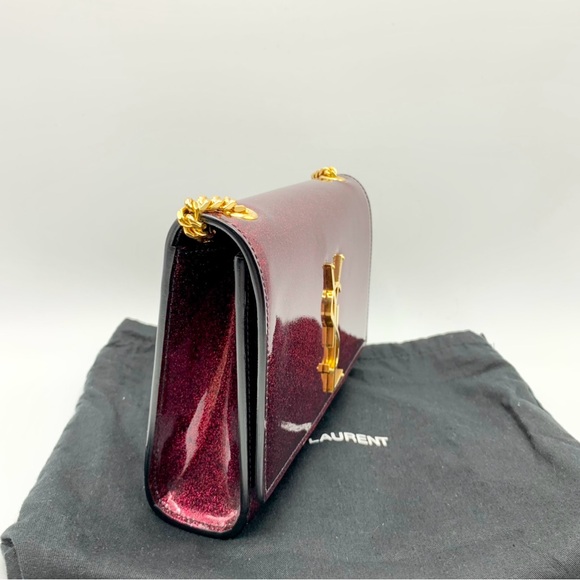 Saint Laurent Monogram Logo Kate Glitter Patent Leather
Crossbody Chain Bag - Picture 5 of 12